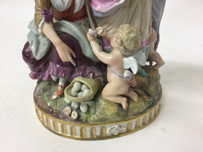 Lot 139 - 19th century Meissen porcelain figure group