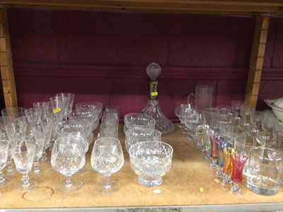 Lot 561 - Selection of Stuart cut glassware and other glassware including  decanters , jugs and tankards, plus Minton limited edition 196/750 Margaret Thatcher commerative Crystal goblet