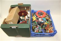 Lot 1747 - Two boxes of mostly plastic Toyss - including...