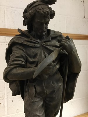 Lot 306 - Victorian spelter figure- 65cm high