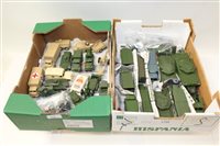 Lot 1750 - Diecast Dinky - two boxes of unboxed military...