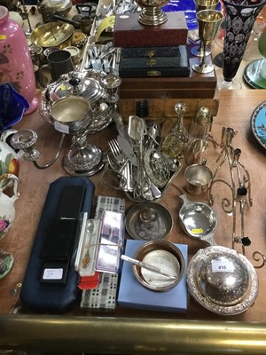 Lot 416 - Group of silver plated items and cutlery