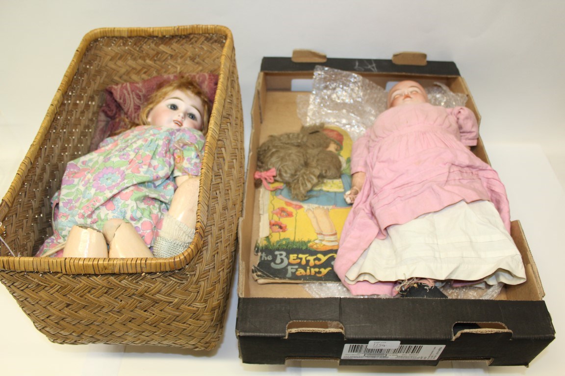 Lot 1754 Dolls Two Bisque French Eden Bebe