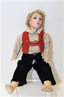 Lot 1755 - Doll - German boy - traditional clothing -...