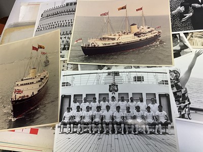 Lot 48 - H.M.Yacht ‘Britannia’ - fascinating collection of photographs of the Royal Family aboard, interiors and receptions - some informal shots
