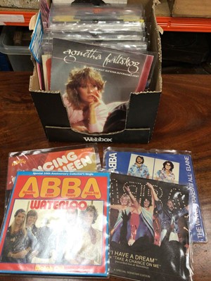 Lot 519 - Collection of ABBA single records (approx. 60) including international releases together with 80 mixed singles including Marc Almond, Ultavox, Red Hot Chilli Peppers and Pseudo Echo