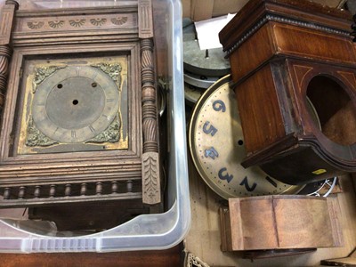 Lot 528 - Large selection of wooden mantel clock cases