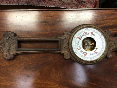 Lot 526 - Five various condition wooden wall hanging barometers