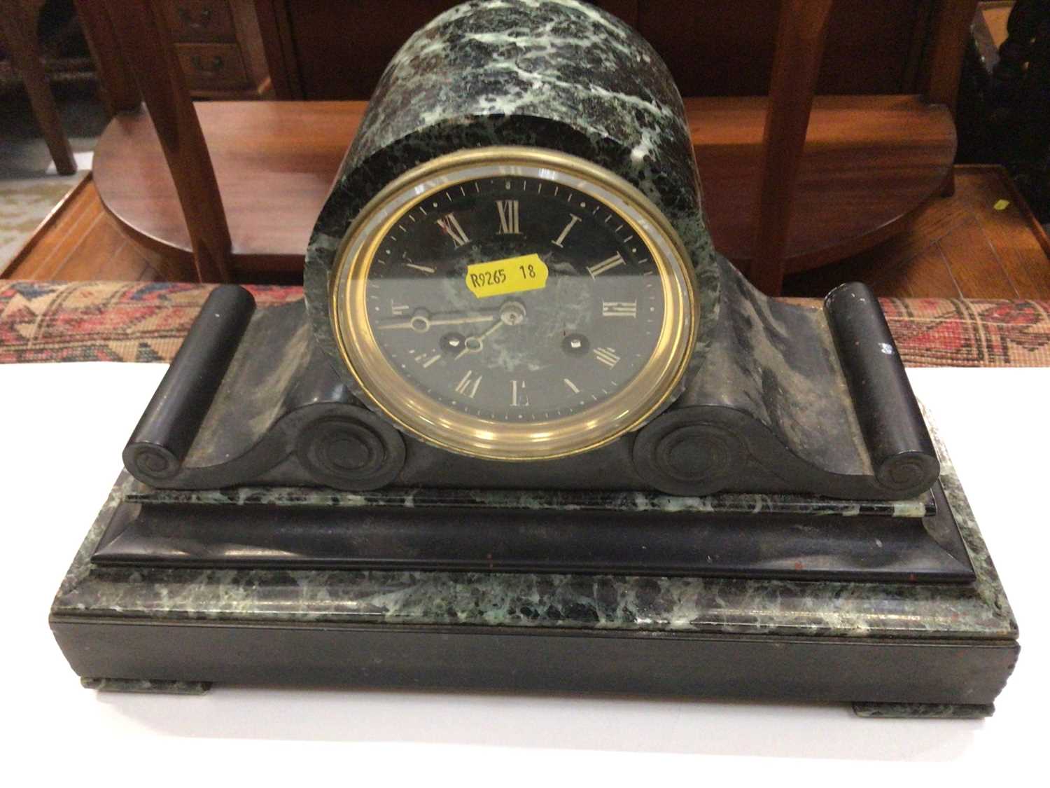 Lot 530 - Six Victorian slate mantel clocks