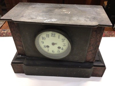 Lot 530 - Six Victorian slate mantel clocks