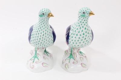 Lot 131 - Large pair of Herend figures of Partridges