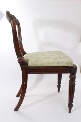 Lot 173 - Victorian mahogany chair, with Royal VR cypher and numbered, likely to be a chair from an official government office