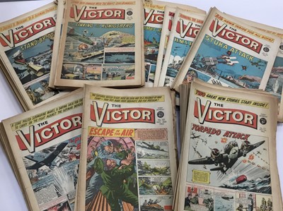 Lot 1593 - Over 300 issues of The Victor comic, from issue 1 1961 to 383 in 1968, together with other 1960s comics