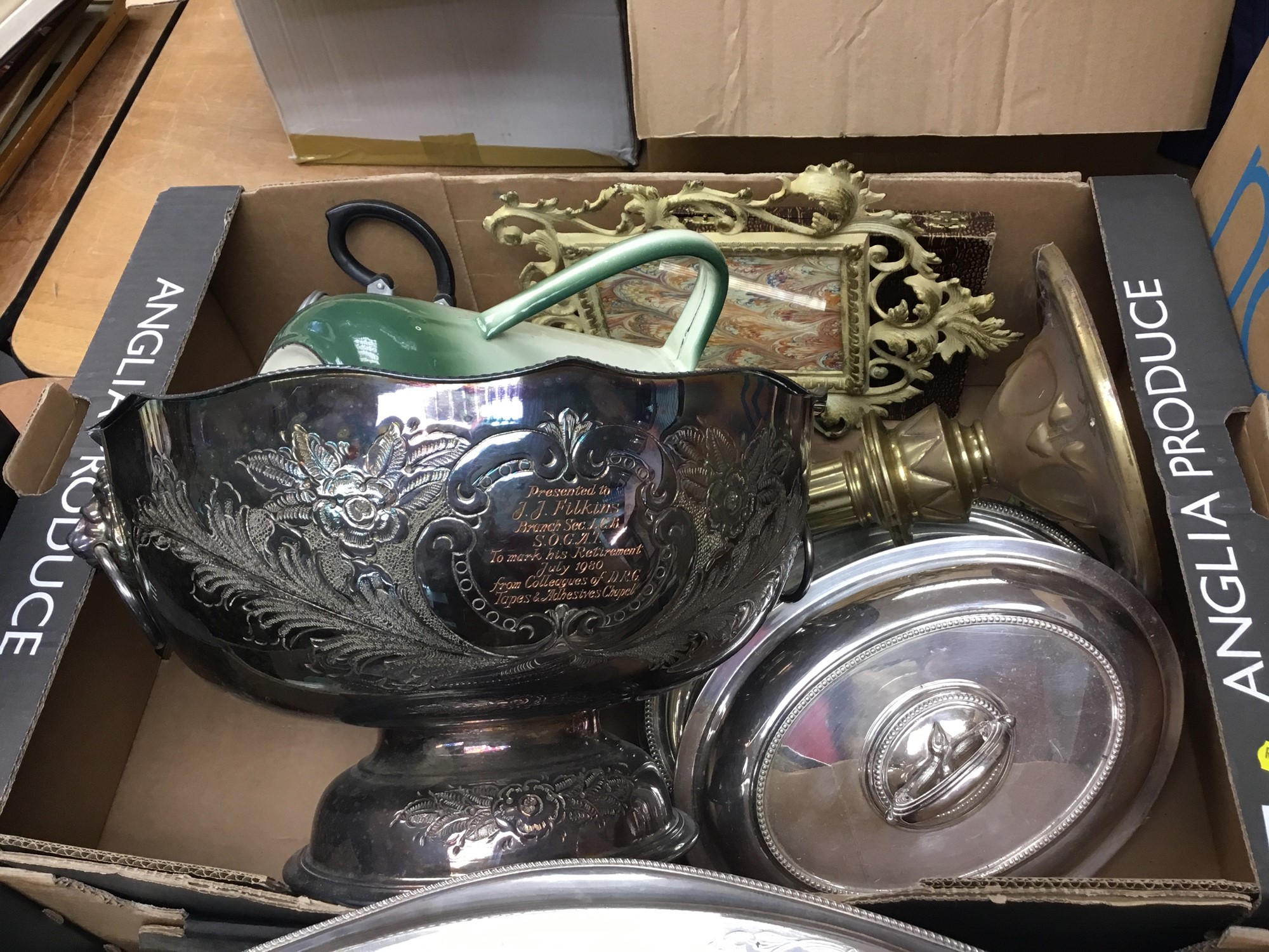 Lot 435 Sundry items, including silver plate, lead