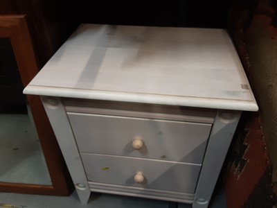 Lot 1090 - Pair of painted pine bedside chests