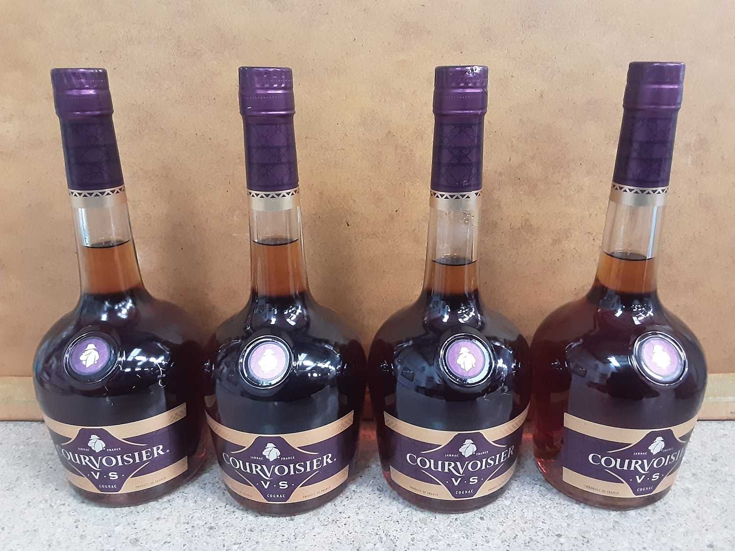 Lot 14 - Four bottles of Courvoisier V.S Cognac, 70cl