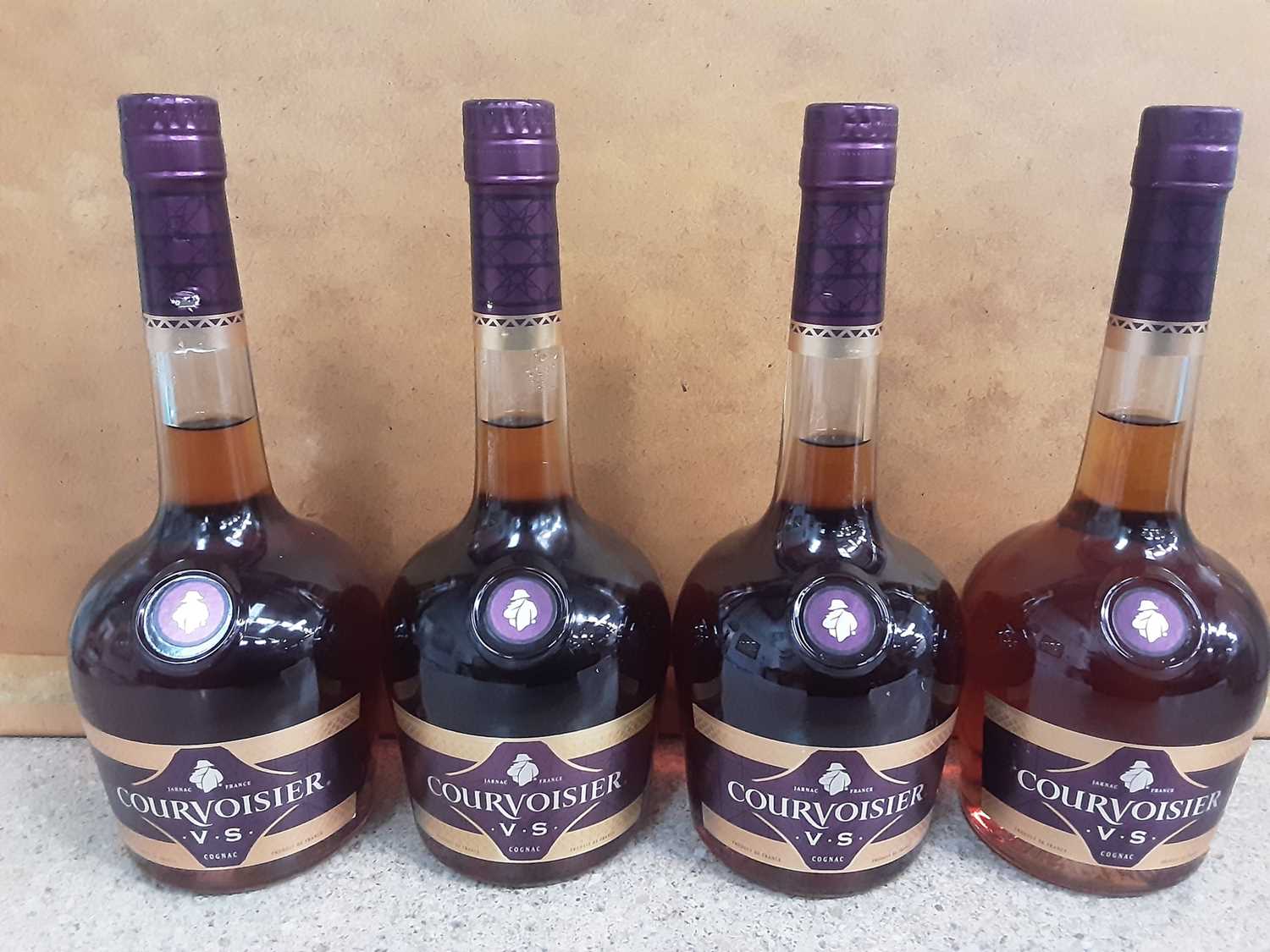Lot 15 - Four bottles of Courvoisier V.S Cognac 70c