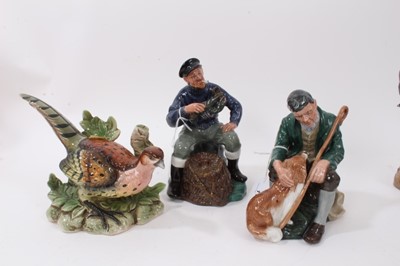 Lot 1172 - Seven Royal Doulton Figures, Wade Cousin Wesley figure (8)