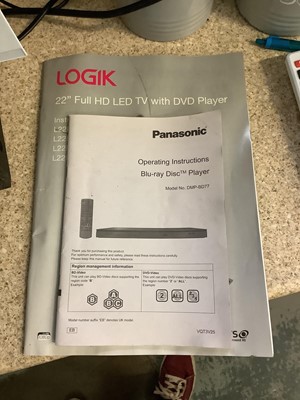 Lot 22 - Panasonic Blu ray player & Logik TV