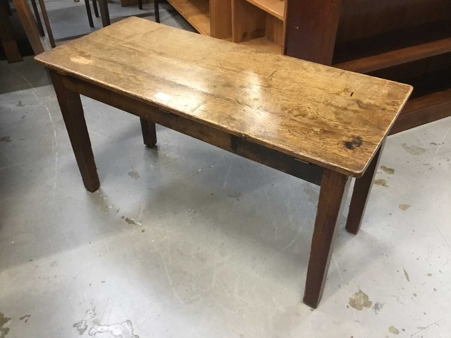 Lot 956 - Old elm coffee table with rectangular top