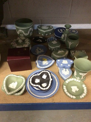 Lot 149 - Quantity of Wedgwood Jasper ware, including trinket pots, dishes and vases