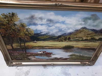 Lot 218 - Quantity of decorative oils and other pictures to include landscapes