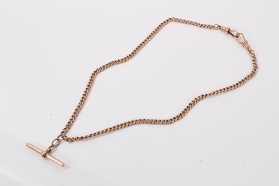 Lot 583 - Edwardian 9ct rose gold curb link necklace