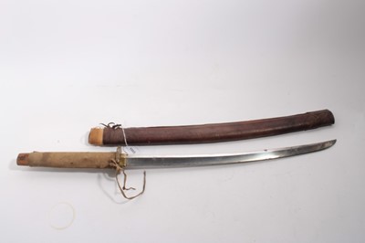 Lot 1005 - Second World War Japanese wakasashi sword