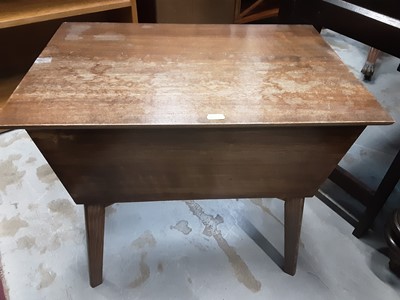 Lot 1075 - Vintage sewing table with contents