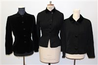 Lot 1489 - Ladies' vintage black jackets - two cropped...