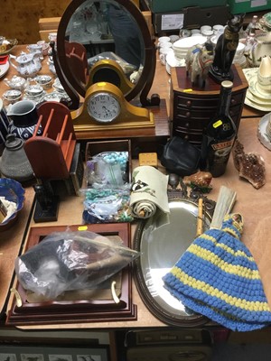 Lot 454 - Dressing Mirror, miniature chest of draws, mirror bottle of Baileys and sundry items