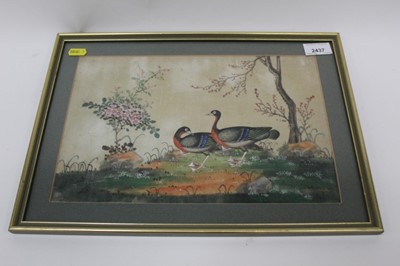 Lot 2437 - Four Chinese rice paper paintings