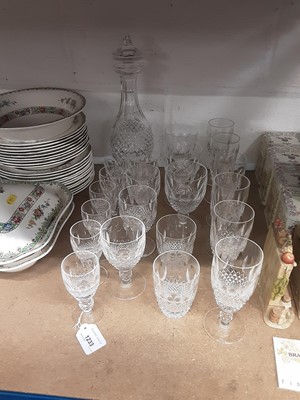 Lot 1233 - Quantity of Waterford Coleen pattern crystal