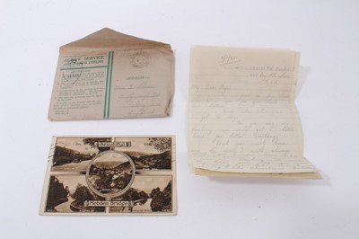 Lot 1397 - Collection of Second World War letters photographs and a few postcards.