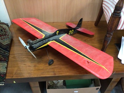 Lot 52 - Model plane with petrol motor