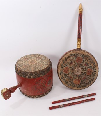 Lot 775 - Two Chinese drums