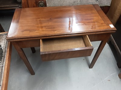 Lot 1049 - 19th century mahogany card table with single drawer