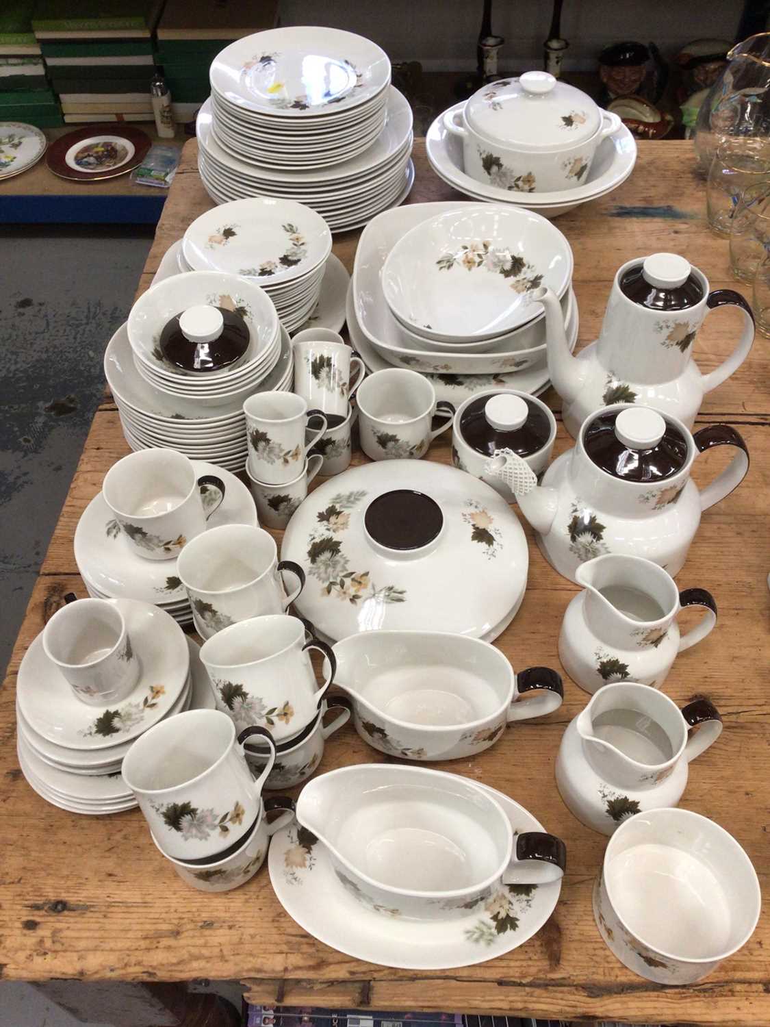 Lot 67 - Wedgwood tea, coffee and dinner service, with autumnal foliate pattern
