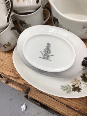 Lot 67 - Wedgwood tea, coffee and dinner service, with autumnal foliate pattern