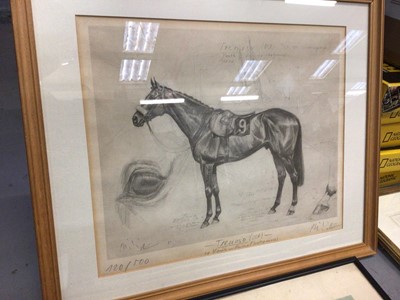 Lot 27 - Print by Bunbury, together with a set of three hunting prints