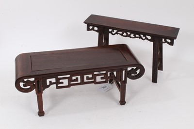 Lot 792 - Two late 19th / early 20th century Chinese opium tables