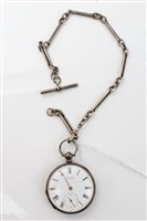 Lot 1609 - Gentlemen's silver open faced pocket Watches,...