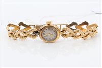 Lot 1610 - Ladies' gold (18k) Certina wristWatches