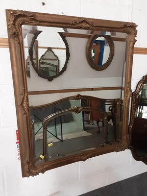 Lot 849 - Rectangular gilt framed wall mirror