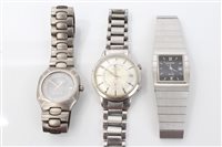 Lot 1612 - 1970s gentlemen's Bucherer stainless steel...