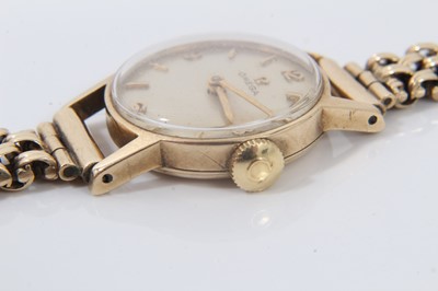 Lot 631 - Ladies 9ct gold Omega wristwatch