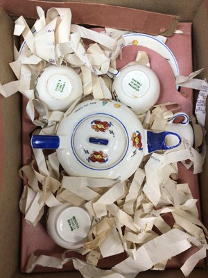 Lot 169 - Sundry china, including a Corona toy tea set, Chelsea Flower Show plates, Victorian cups and saucers, a stoneware mould, etc