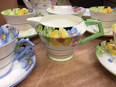 Lot 290 - Art Deco Paragon teaware with floral decoration-16 pieces