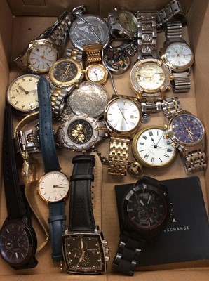 Lot 756 - Group various wristwatches, pocket watches and designer sunglasses