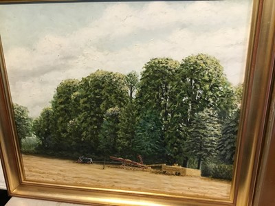 Lot 202 - Philip Gunn - two oils on board - rural landscapes, together with another